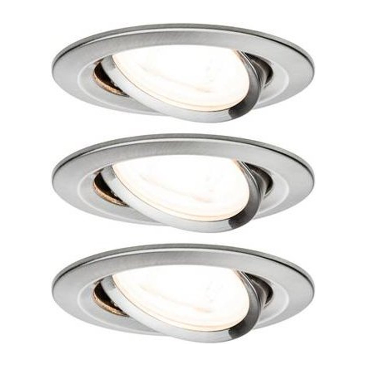 Paulmann Nova Einbauleuchte 3er Set LED GU10 Warmweiß in Eisen gebürstet - Bild 1