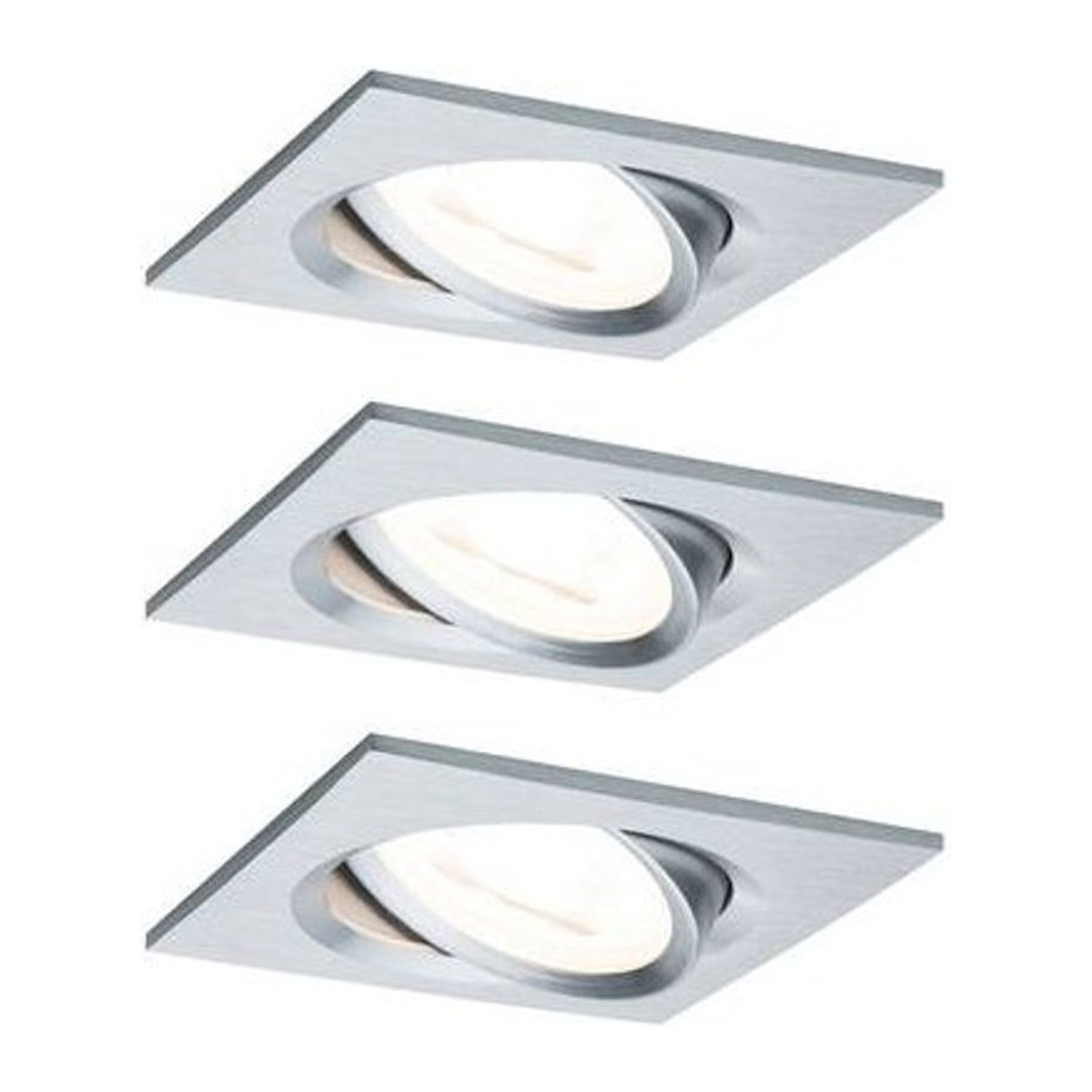 Paulmann Nova LED Einbaustrahler 3er Set, Weiß, Aluminium, 18W, Warmweiß - Bild 1