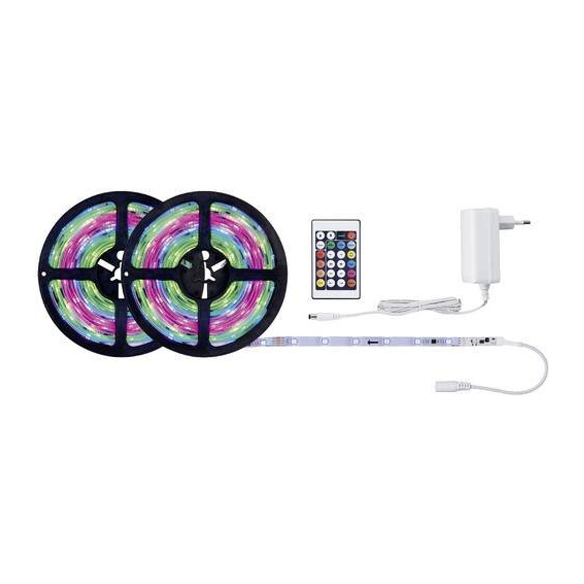 Paulmann SimpLED RGB LED-Lichtband in Weiß mit Stecker, 5 m Länge - Bild 1