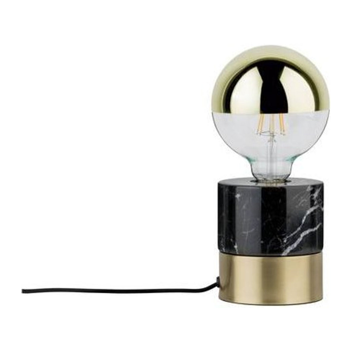 Paulmann Vala 79742 Tischlampe Modern in Schwarz mit Marmor und Metall für E27 Leuchtmittel 20W - Bild 1