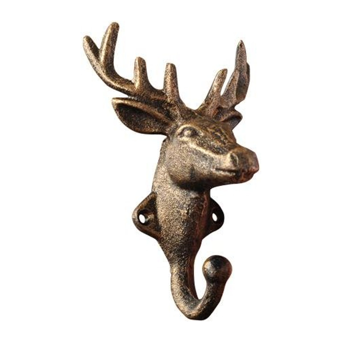 Pavo Wandhaken Hirschkopf im Vintage-Stil aus Metall in Gold - Bild 1