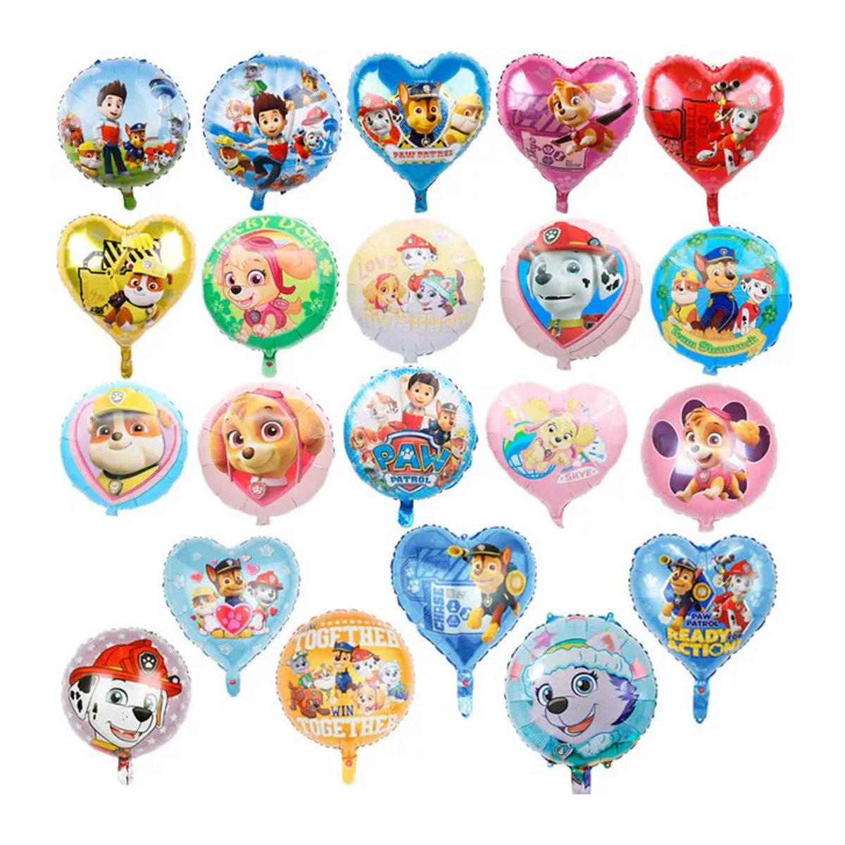 Paw Patrol Folienballon Set mit 10 Stück in Mehrfarbig für Kindergeburtstage und Babypartys - Bild 1