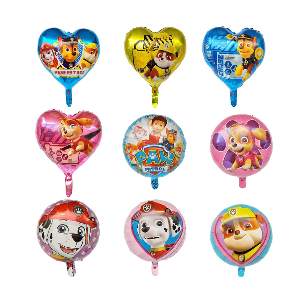 Paw Patrol Folienballon Set mit 10 Stück in Mehrfarbig für Kindergeburtstage und Babypartys - Bild 2