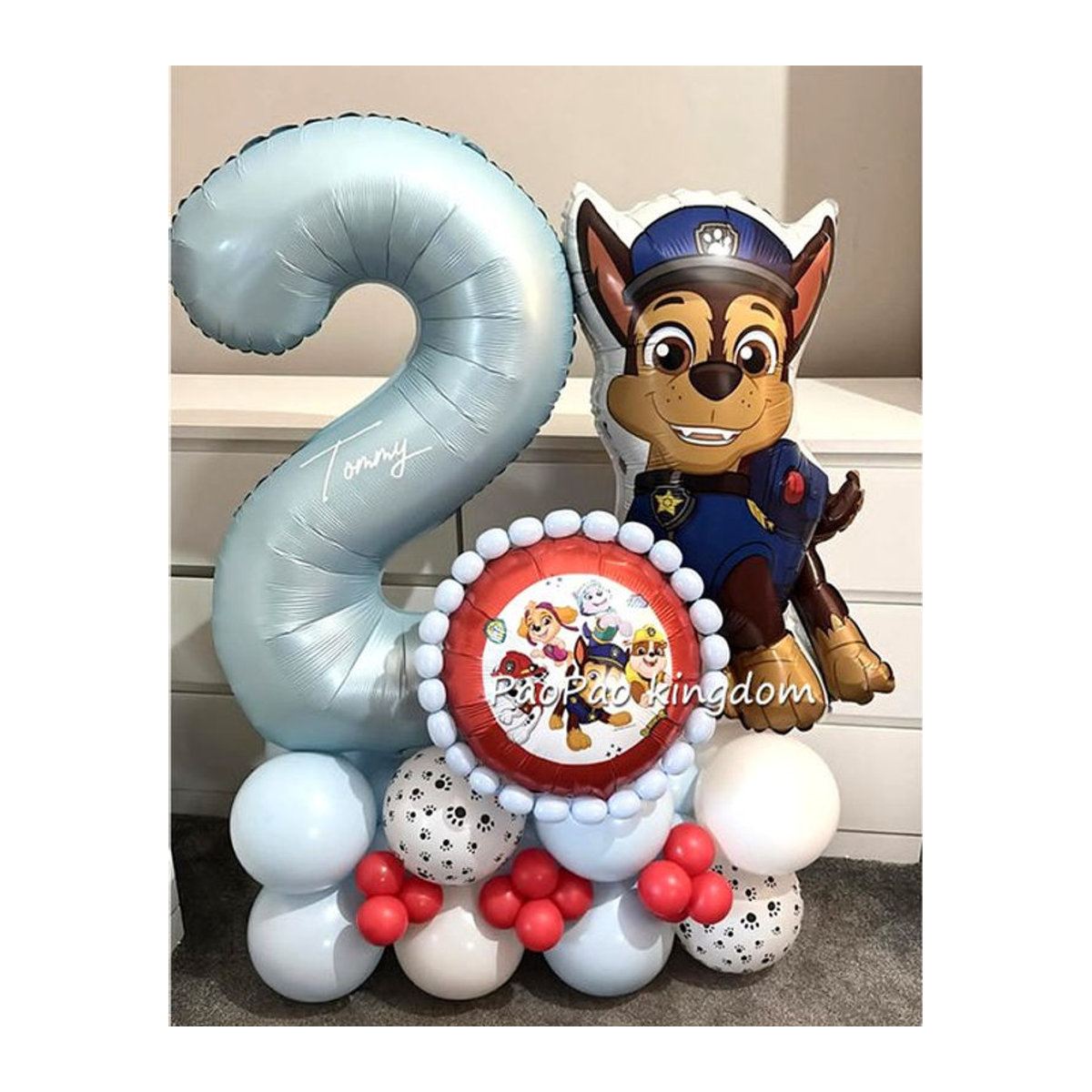 Paw Patrol Folienballons Chase und Rubble für Kindergeburtstag und Partydekoration, mehrfarbig - Bild 1