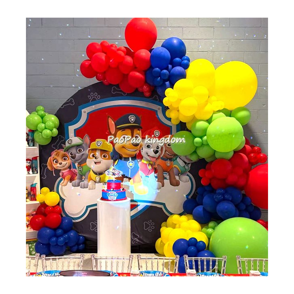 PAW Patrol Girlande aus Aluminiumfolien-Ballons für Kindergeburtstage und Babypartys, mehrfarbig - Bild 1