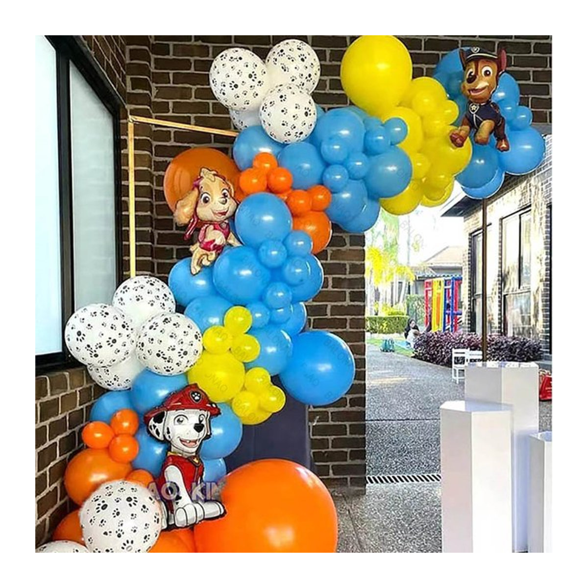 Paw Patrol Party Dekorationsset mit 91 Stück für Kindergeburtstage in Blau und Mehrfarbig - Bild 1