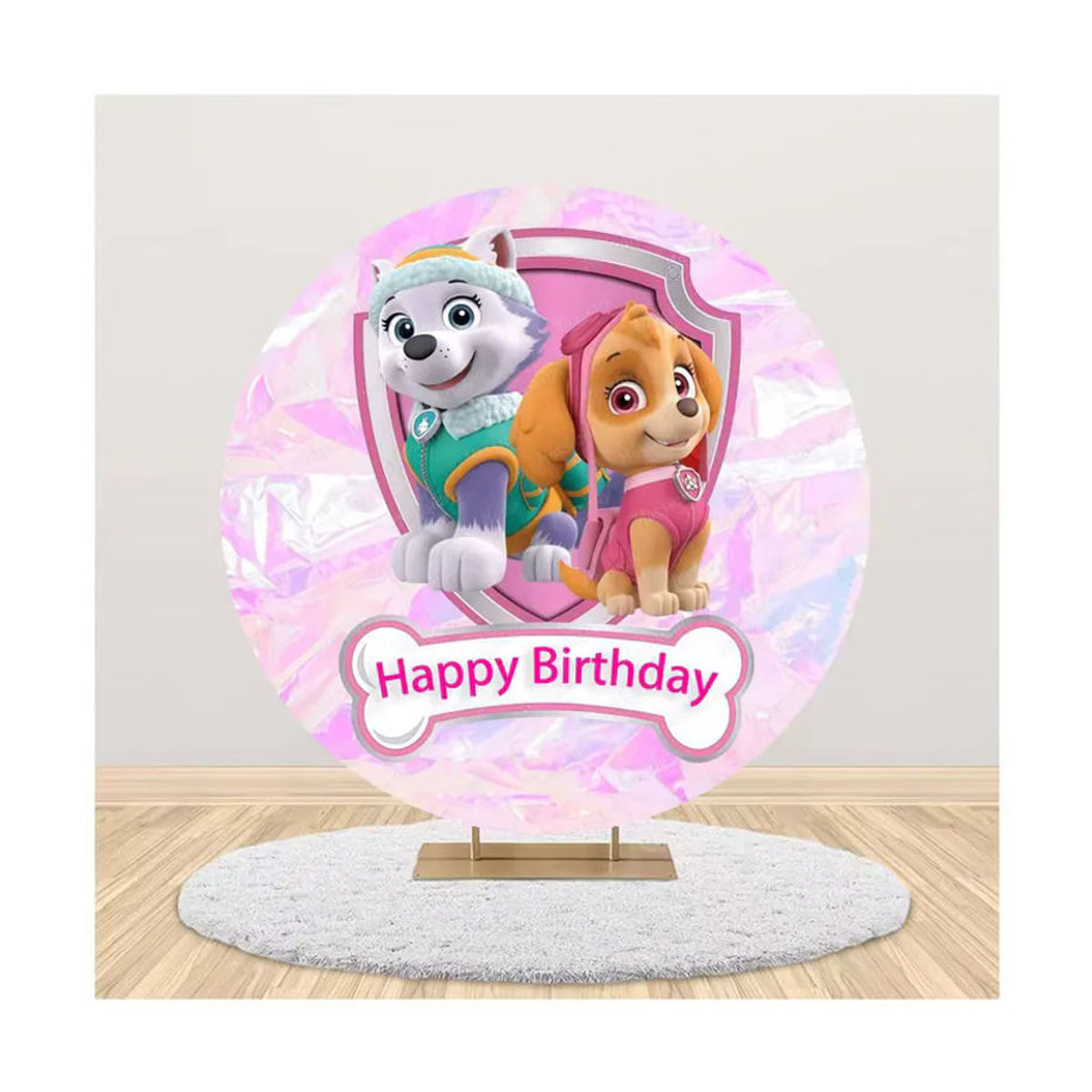 PAW Patrol Runde Hintergrunddekoration für Baby-Geburtstage und Babypartys, Mehrfarbig - Bild 2
