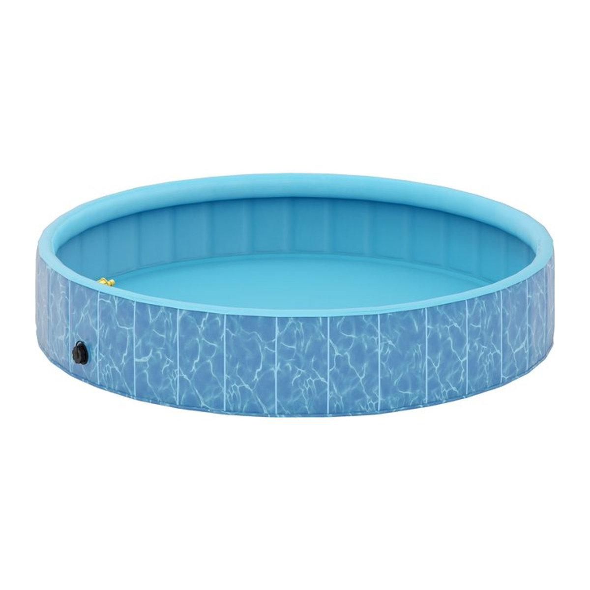 PawHut Hundepool aus Kunststoff in Blau B/H/L: 160 x 30 x 160 cm - Bild 6