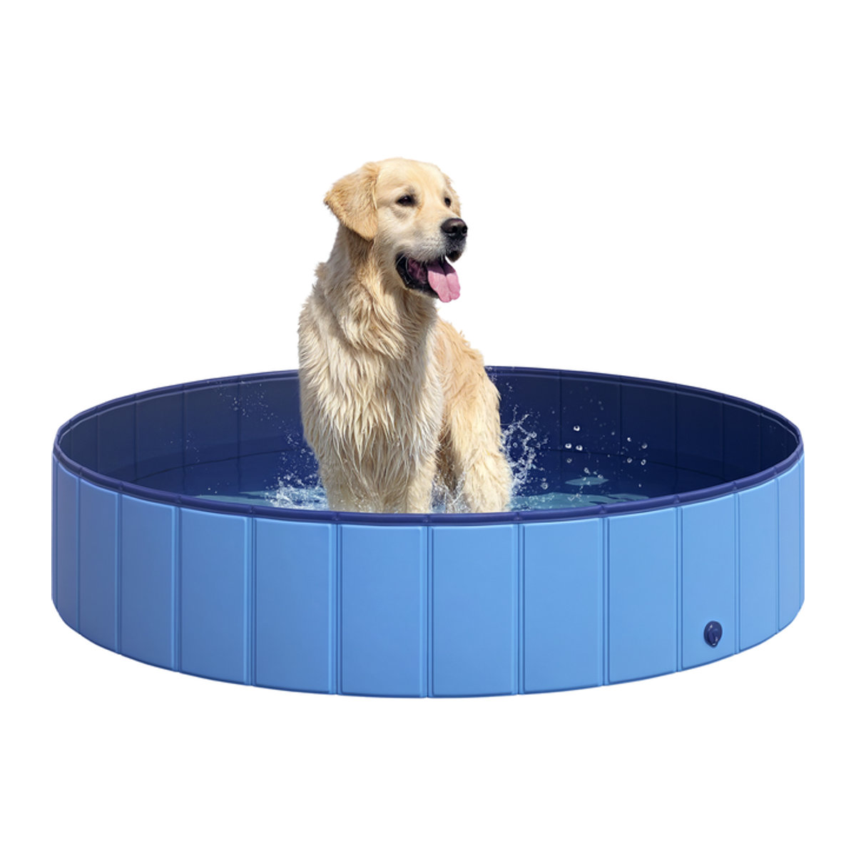 PawHut Hundepool Planschbecken aus PVC in Blau Durchmesser: 140 cm, Höhe: 30 cm - Bild 1