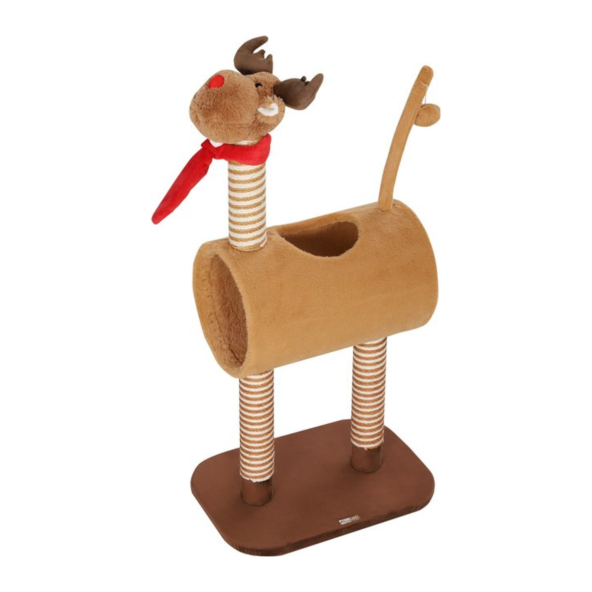 PawHut Kratzbaum im Hirschdesign mit Höhle und Spielball, Braun, B/T/H: 34 x 48 x 98 cm - Bild 1
