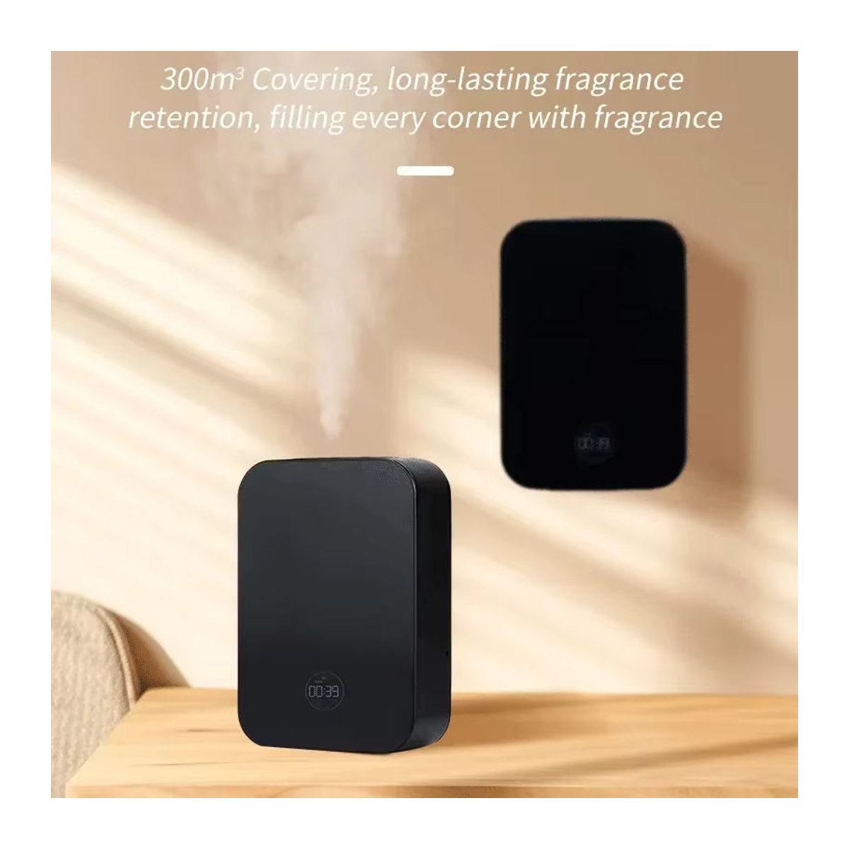 PDQ Elektrischer Aromatherapie-Diffusor Wandmontiert Schwarz Modernes Design für Große Räume - Bild 2