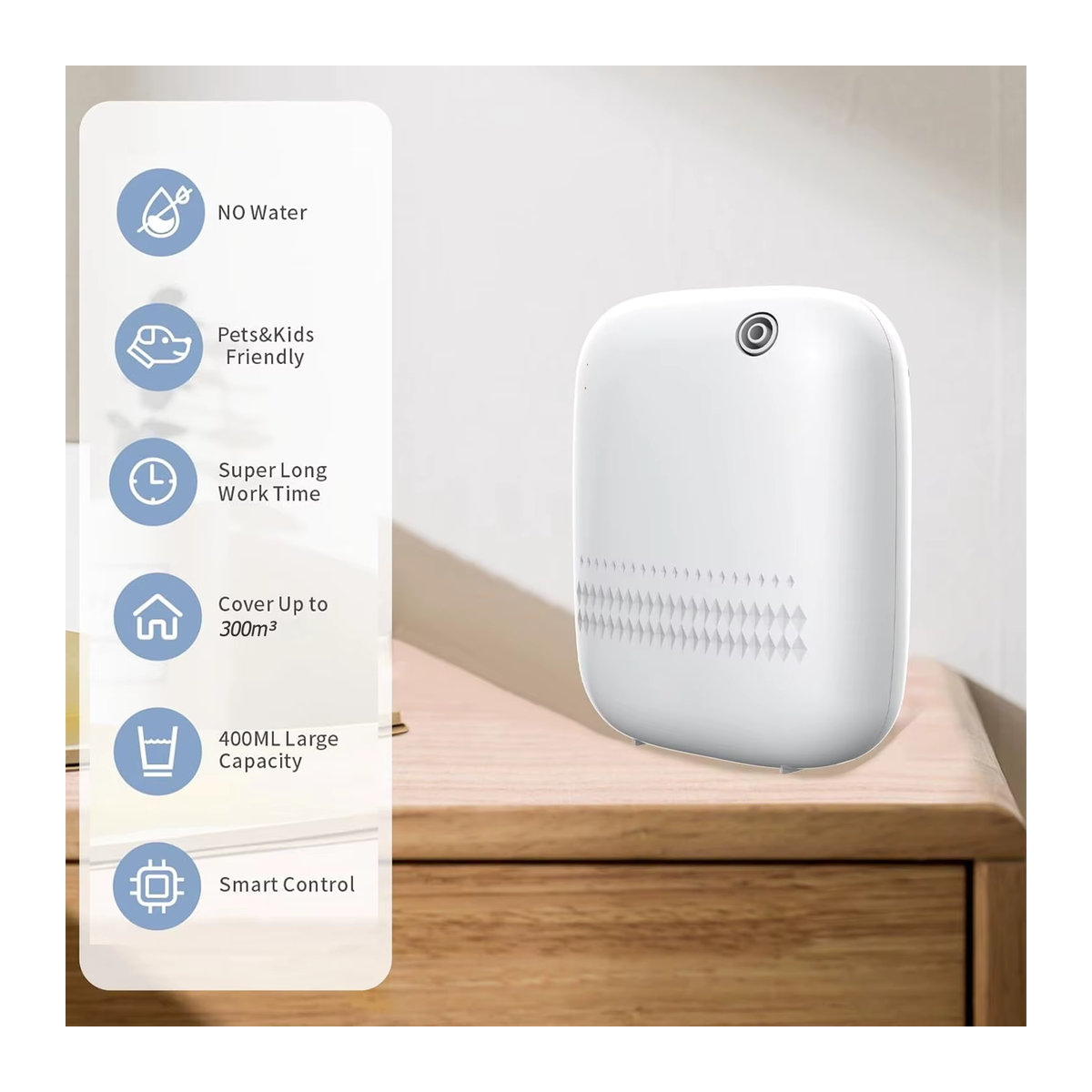 PDQ Intelligenter Duftöldiffusor mit App-Steuerung, Weiß, 400 ml - Bild 2
