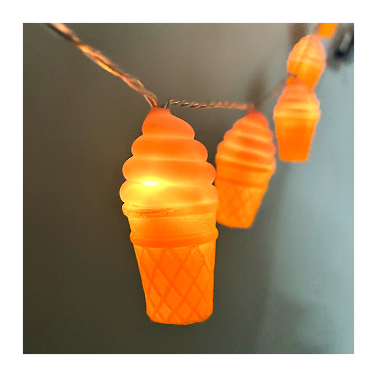 Peach Forest LED Eiswürfel Lichterkette in Rosa mit 10 Leuchten für Dekorationen - Bild 5