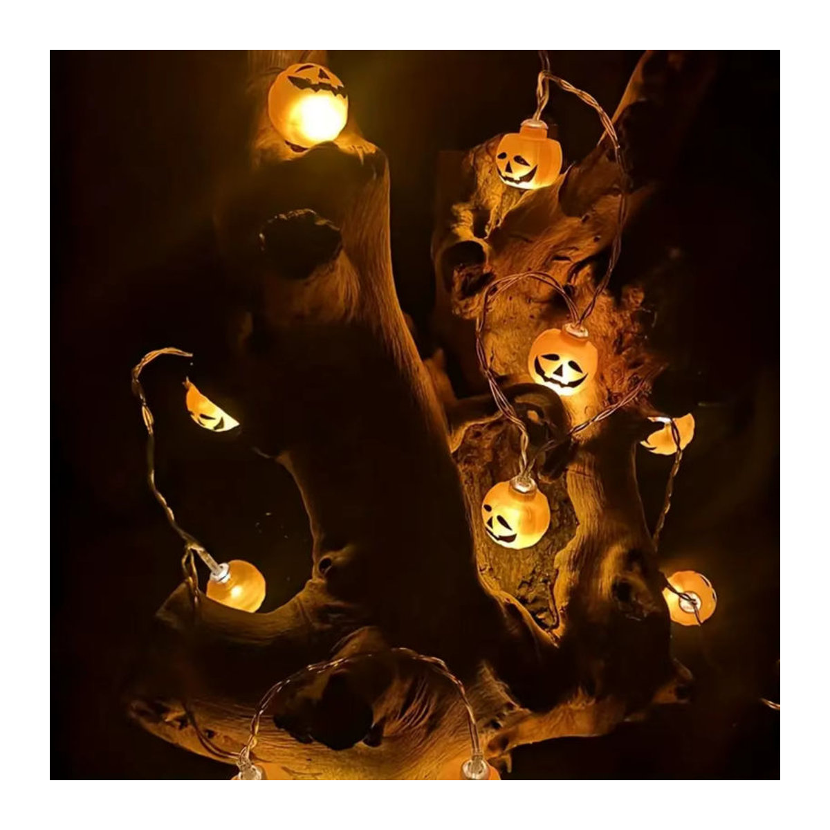 Peach Forest LED Halloween Mini Kürbis Lichterkette in Orange, batteriebetrieben, dekorative Lampe für dein Zuhause und Partys - Bild 3