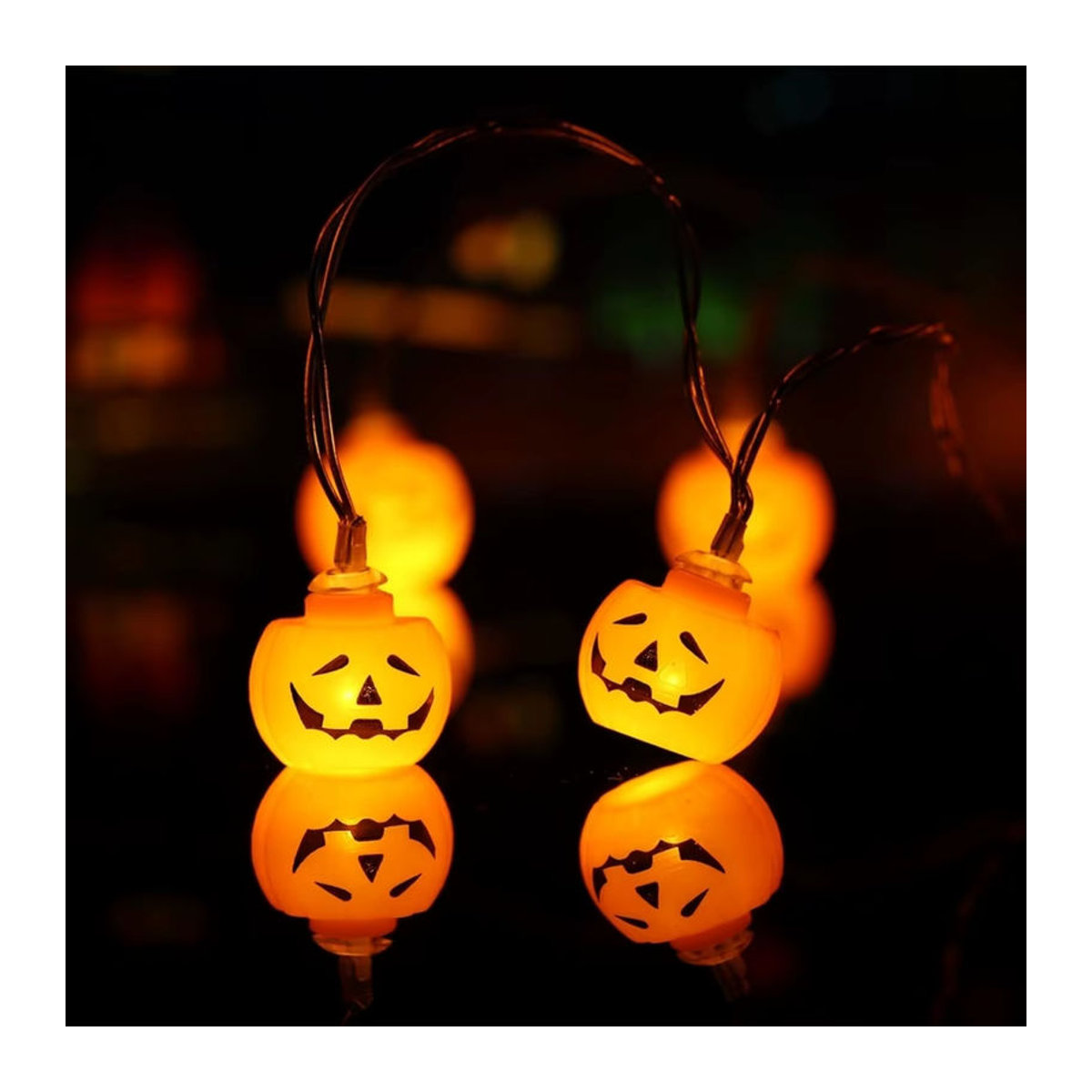 Peach Forest LED Halloween Mini Kürbis Lichterkette in Orange, batteriebetrieben, dekorative Lampe für dein Zuhause und Partys - Bild 4