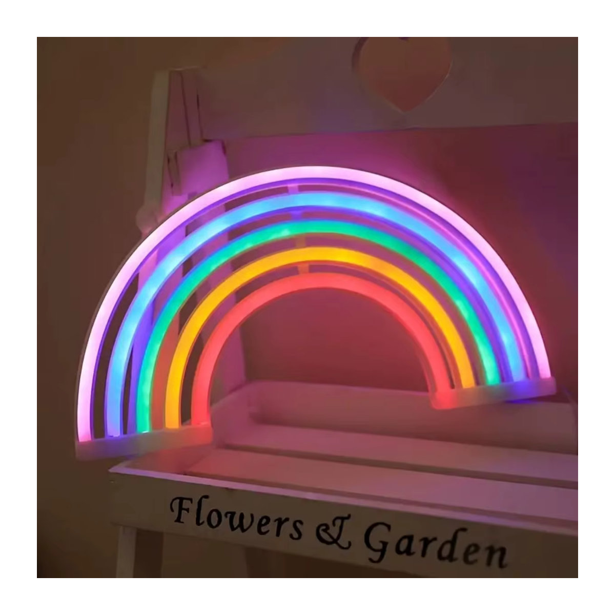 Peach Forest Regenbogen Neon LED Nachttischlampe Bunt B/H: 30 x 16,5 cm - Bild 2