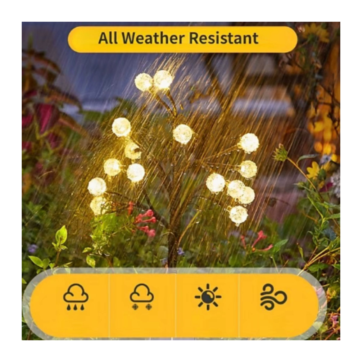 Peach Forest Solar-Kristallkugel Wegeleuchte mit 15 LED in Braun - Bild 3
