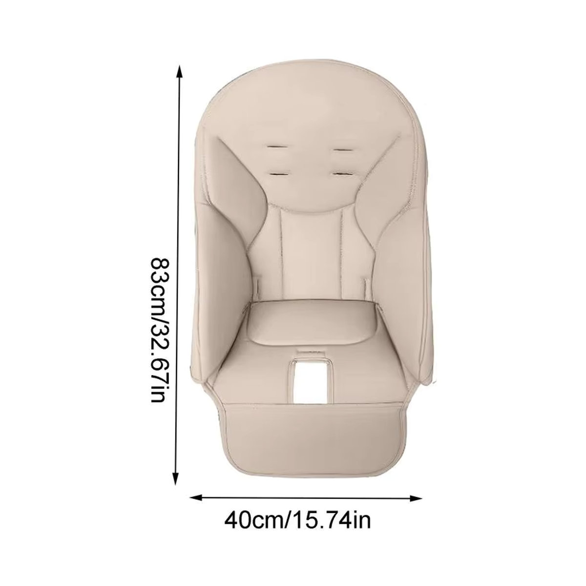 PegPerego Esszimmerstuhlbezug aus PU-Leder für Babyhochstühle in Beige - Bild 4