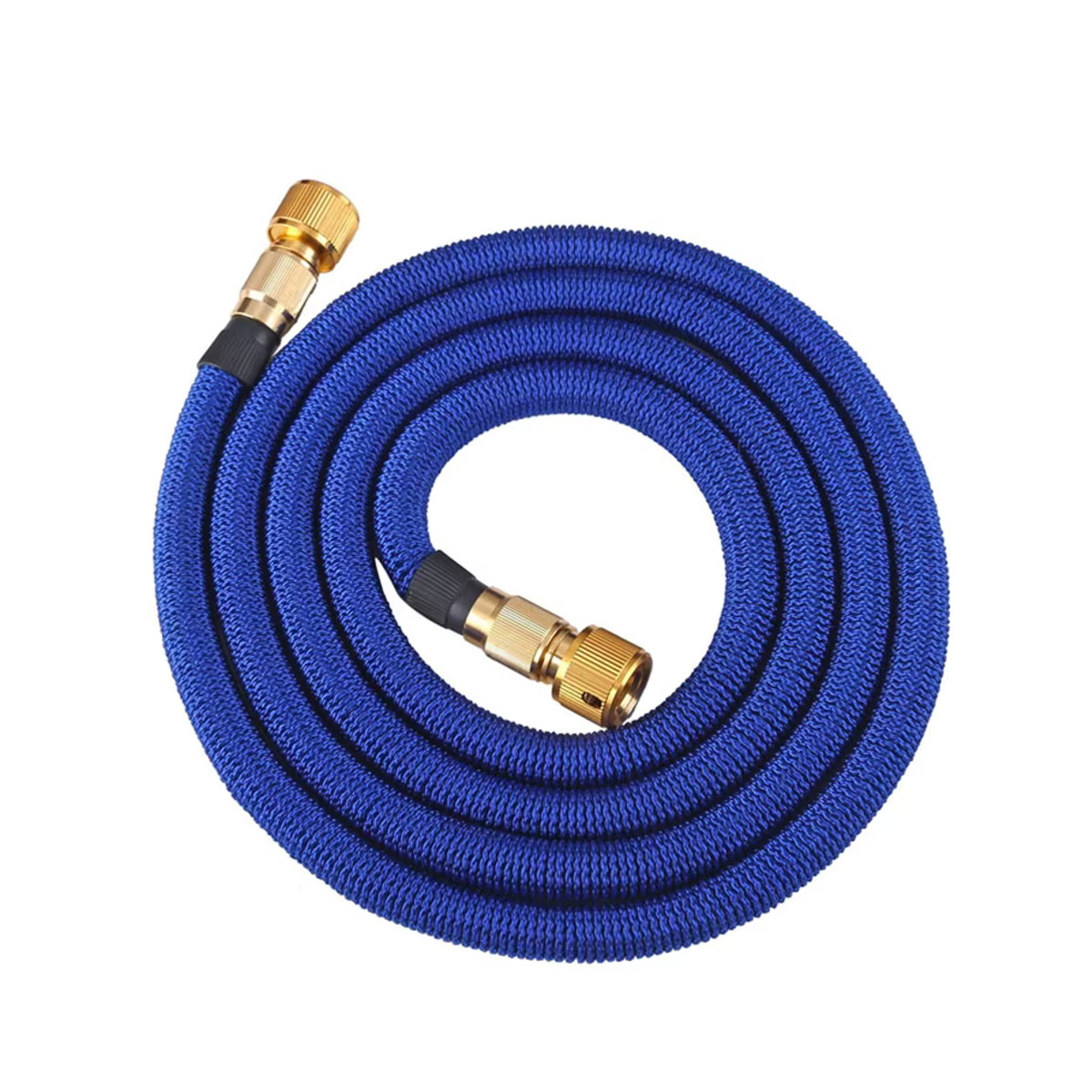 Pengliu Teleskop-Wasserschlauch aus TPE mit Kupferbeschichtung für Garten und Haushalt, Schwarz/Blau - Bild 3