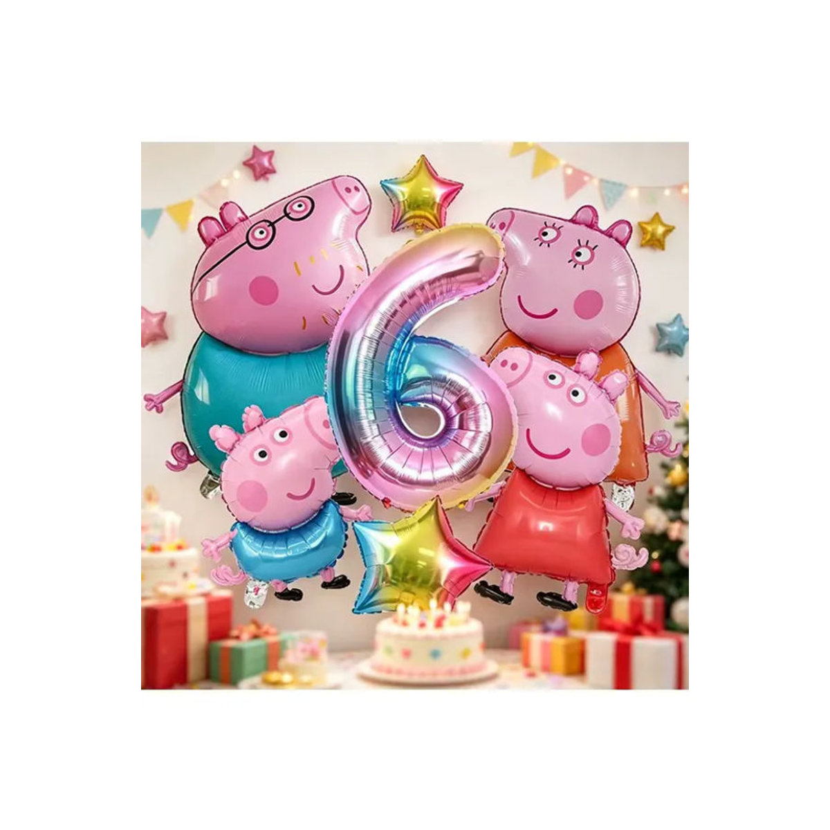 Peppa Wutz Luftballons Set von Hasbro für Kindergeburtstag und Babyparty, mehrfarbig - Bild 3