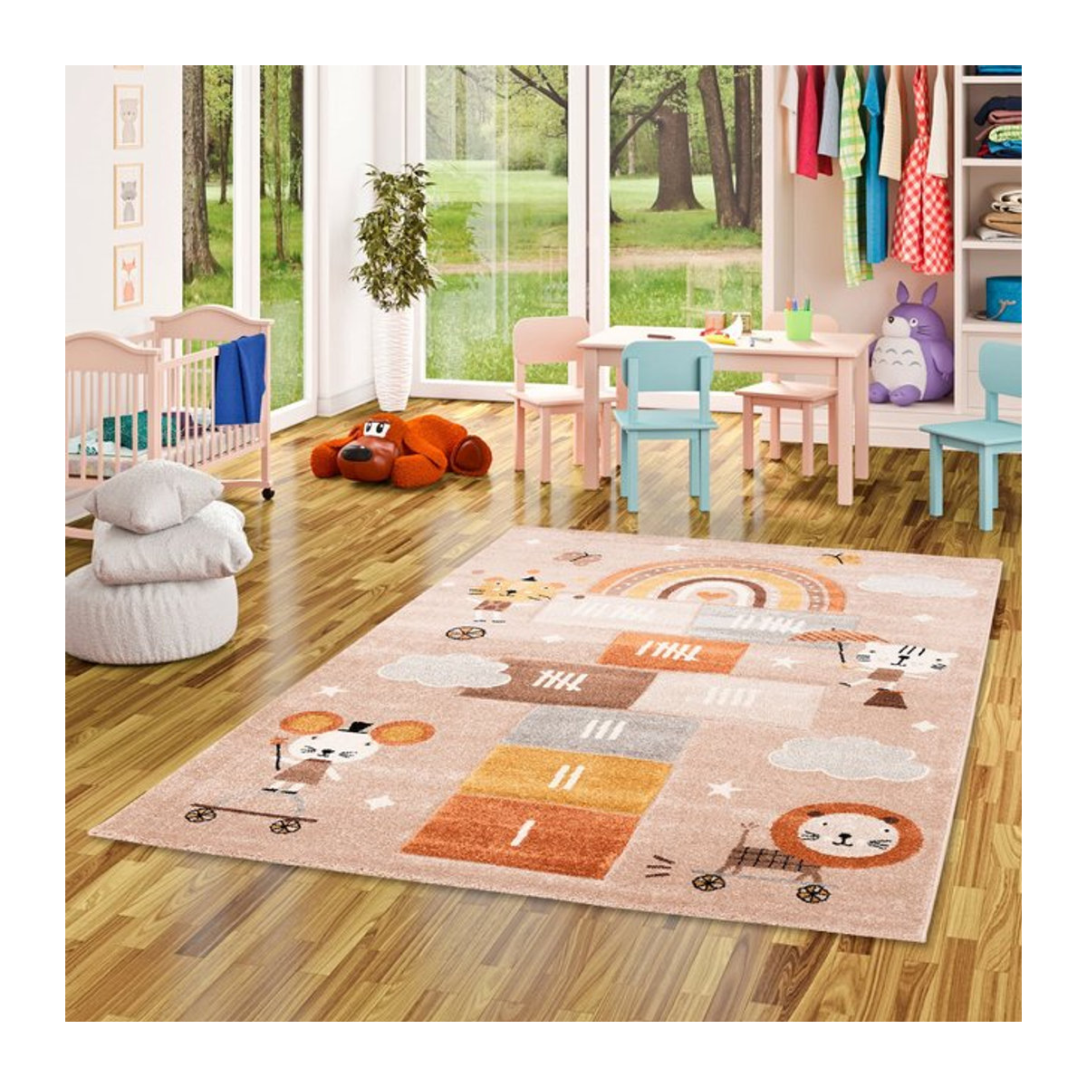 Pergamon Kinder Teppich Maui Kids Spielwelt in Mehrfarbig und Beige - Bild 1