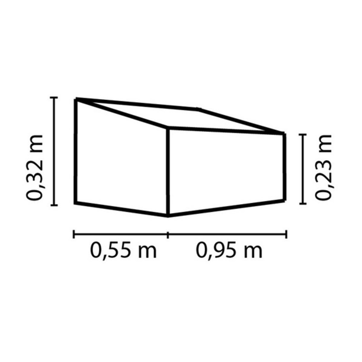 PERGART Frühbeet Levana 2 mit Aufstelldach in Grau aus Aluminium und Polycarbonat, B/T/H: 55 x 95 x 37 cm - Bild 4