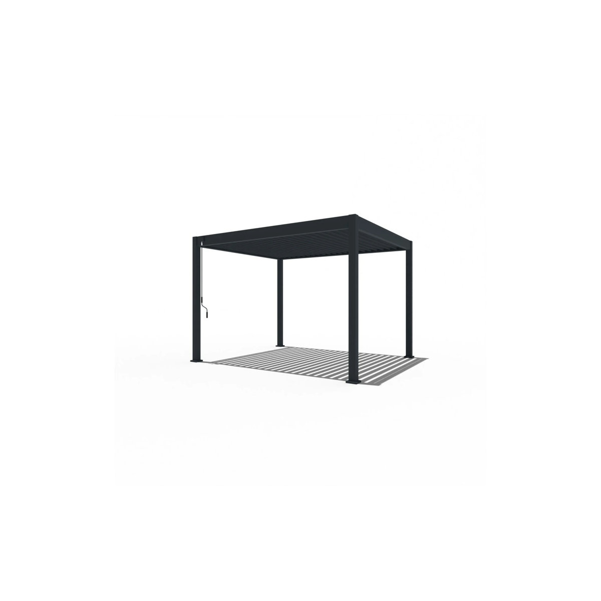PergoLine Pergola Pavillon Trumpf aus Alu und Stahl in Anthrazit, B: 3,6 m x T: 3 m - Bild 2