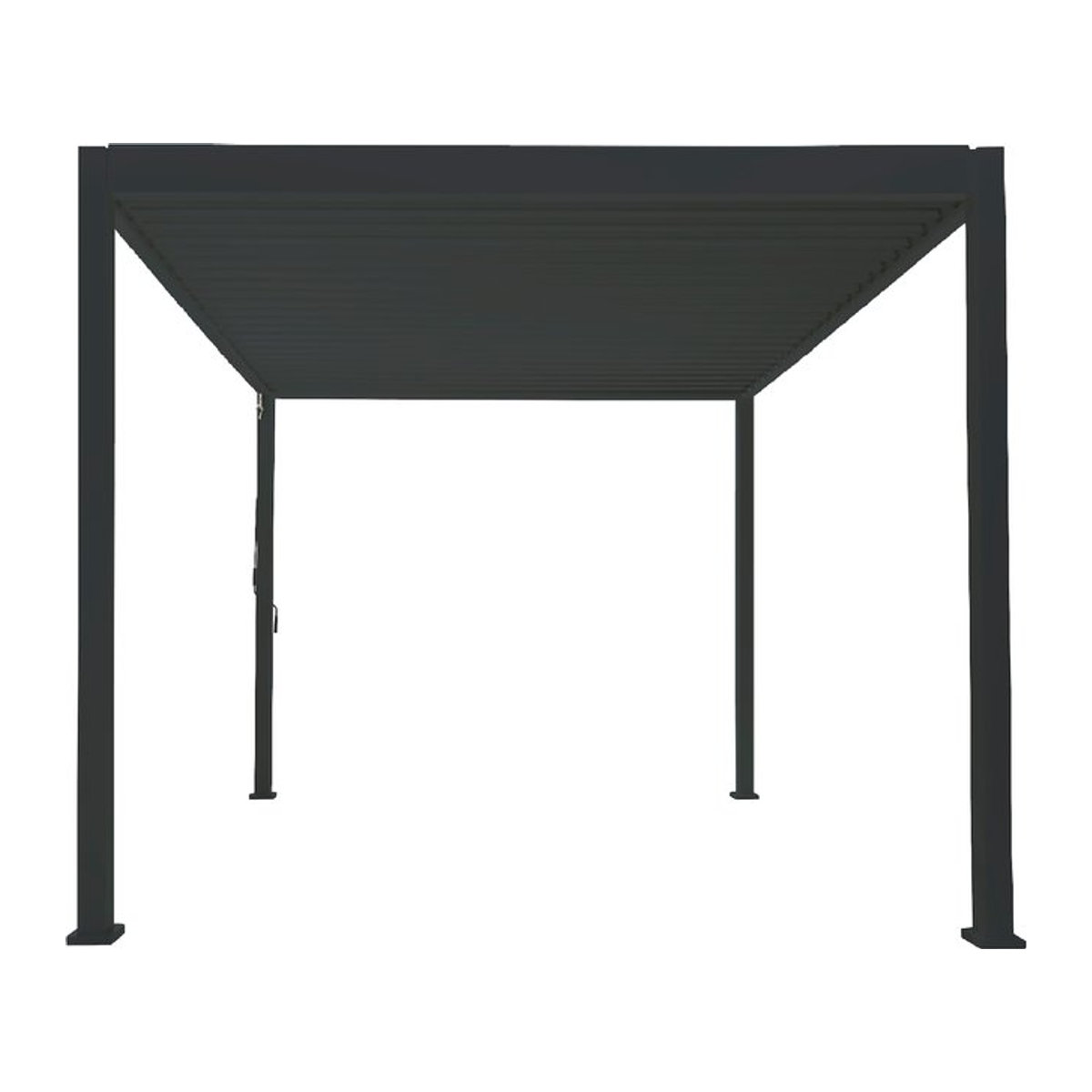 PergoLine Pergola Pavillon Trumpf aus Alu und Stahl in Anthrazit, B: 3,6 m x T: 3 m - Bild 4