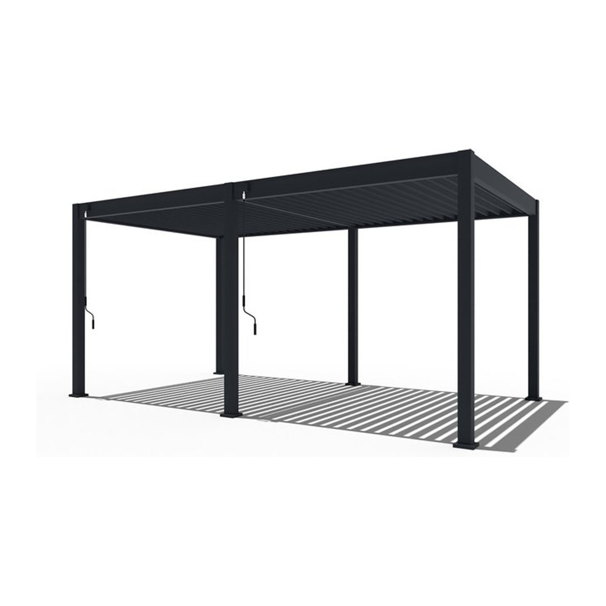 PergoLine Pergola Trumpf mit verschließbaren Stahl-Lamellen in Anthrazit, B: 5,3 m, T: 3 m - Bild 1
