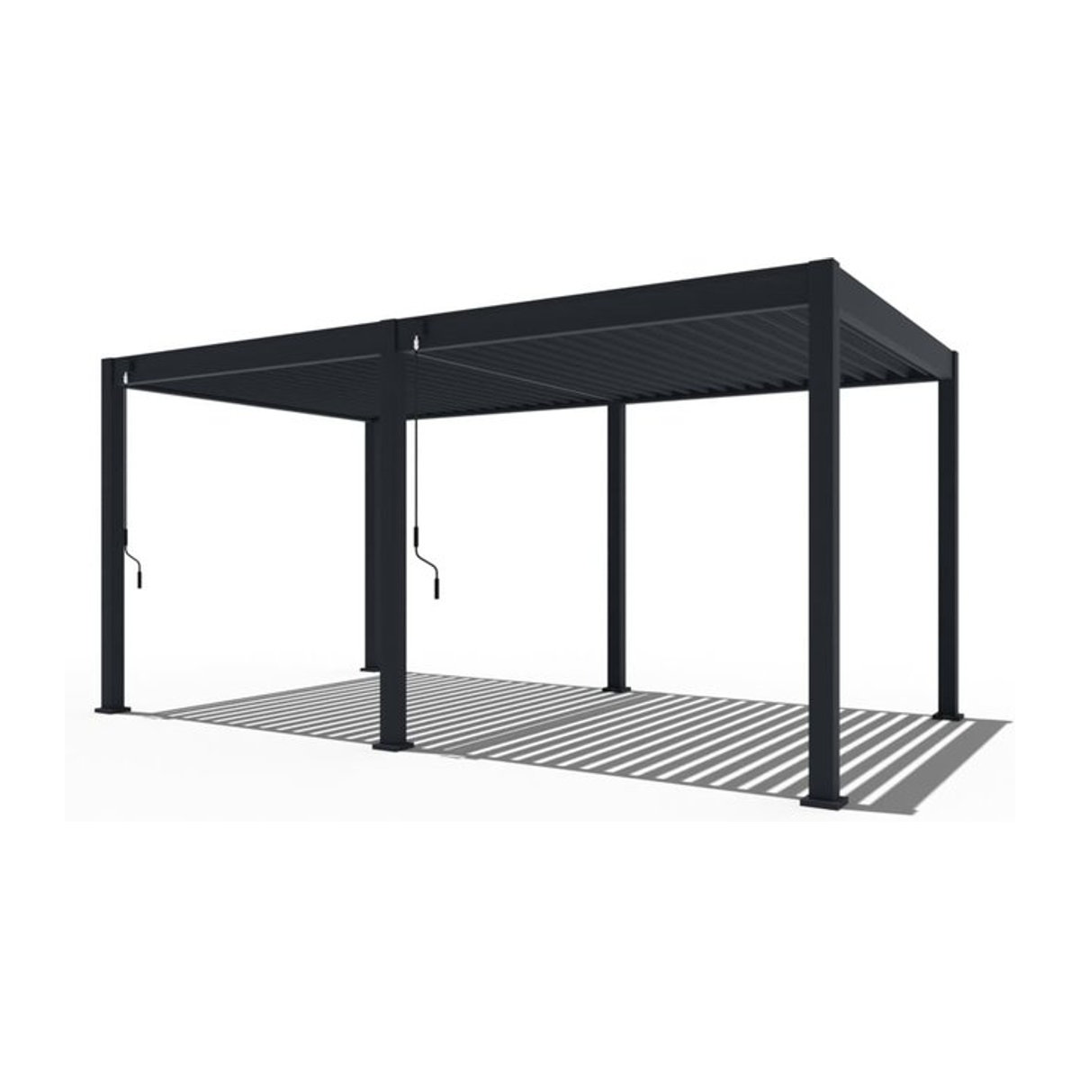 PergoLine Pergola Trumpf mit verschließbaren Stahl-Lamellen in Anthrazit, B: 5,3 m, T: 3 m - Bild 3