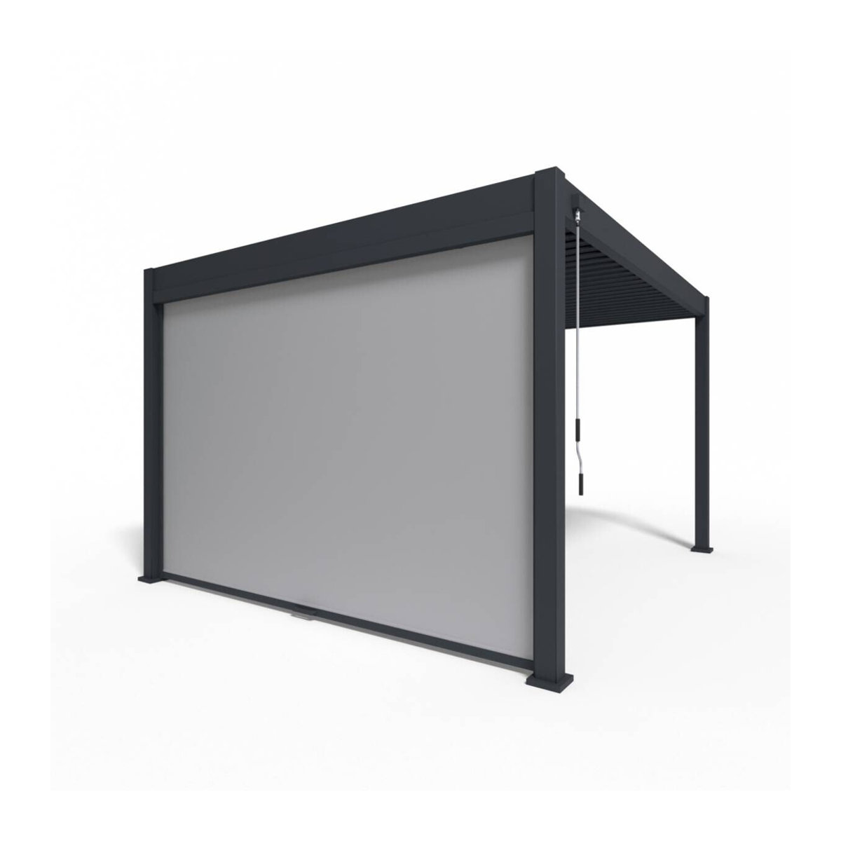 PergoLine Sonnenrollo Trumpf + Superior für Pergola in Anthrazit, H: 235 cm, B: 400 cm - Bild 4