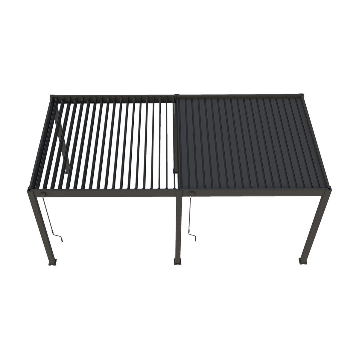 PergoLine Superior Pergola aus Aluminium in Anthrazit, B/T: 600 x 255 cm - Bild 3