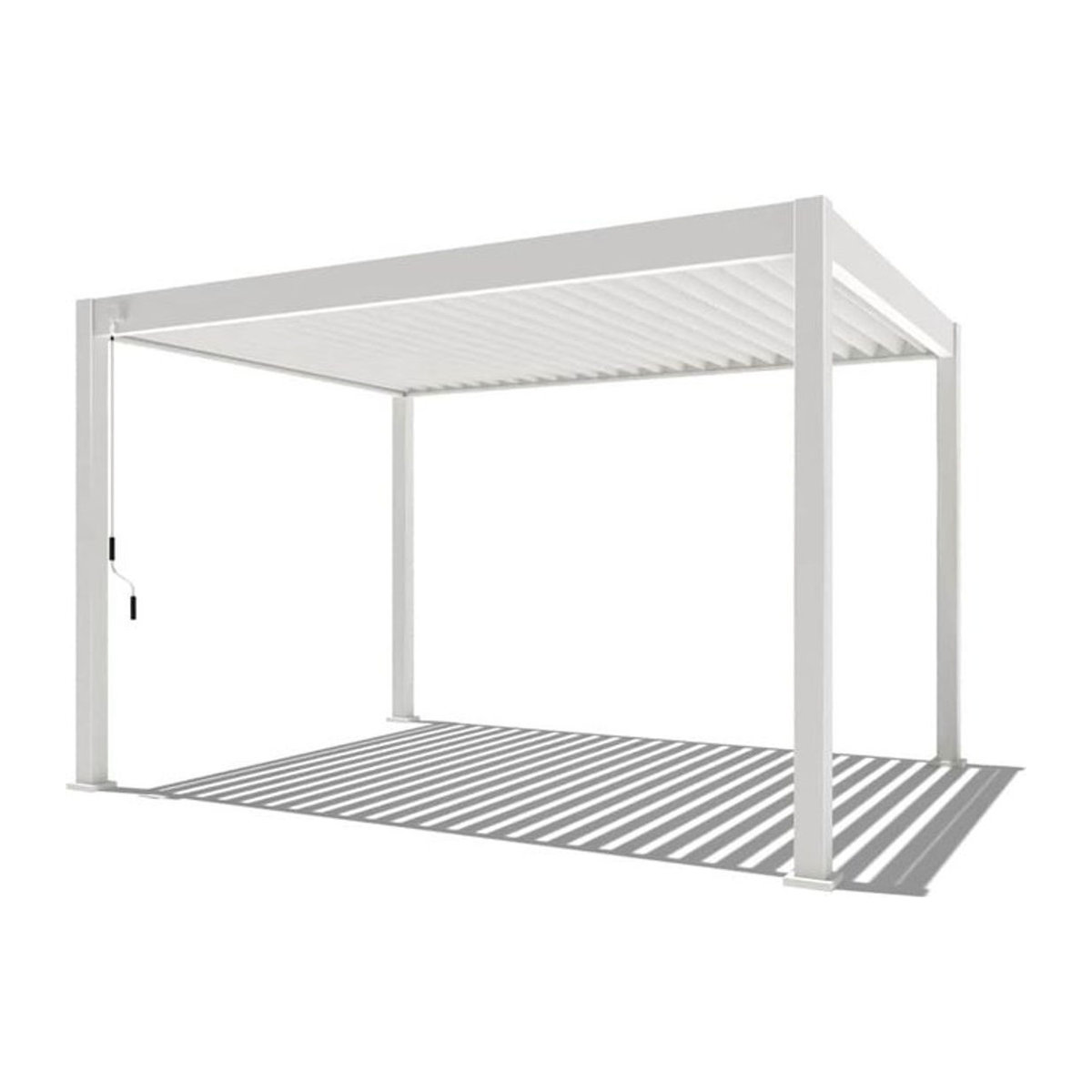 PergoLine Superior Pergola aus Aluminium in Weiß B: 400 cm, T: 255 cm, H: 202 cm - Bild 1