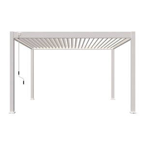 PergoLine Superior Pergola aus Aluminium in Weiß, B/T: 400 x 360 cm