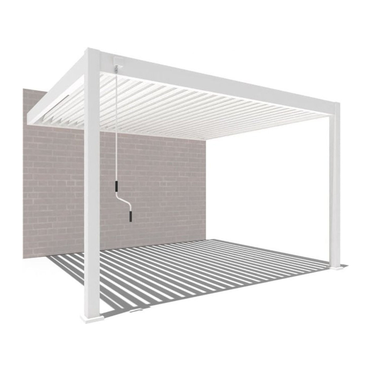 PergoLine Superior Wand Pergola in Weiß B: 4 m, T: 3,6 m - Bild 1