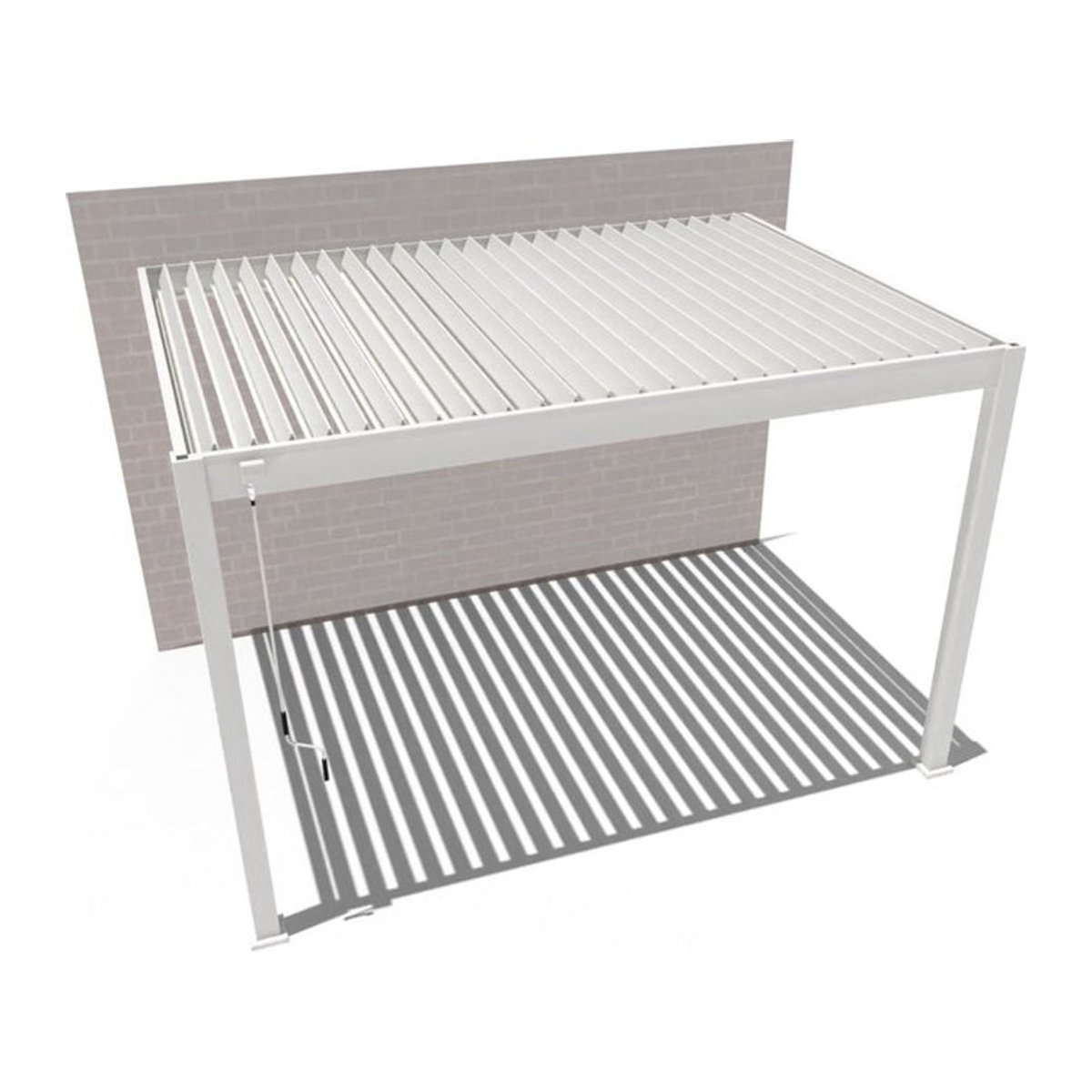 PergoLine Superior Wand Pergola weiß B: 3,6 m x T: 3 m - Bild 1