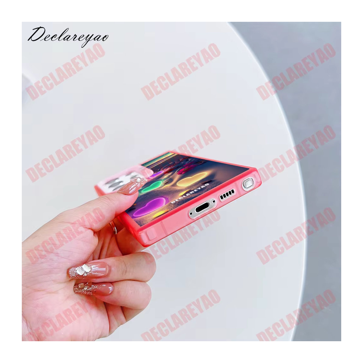 Personalisierbare DIY-Fotohülle für OnePlus One Plus 8T 9R Nord 2 3 Ace 2V CE 4 Lite N30 15 6 in Rosa von DECLAREYAO - Bild 1