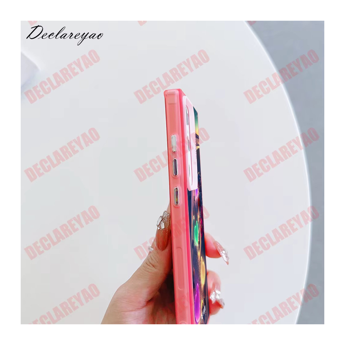Personalisierbare DIY-Fotohülle für OnePlus One Plus 8T 9R Nord 2 3 Ace 2V CE 4 Lite N30 15 6 in Rosa von DECLAREYAO - Bild 2