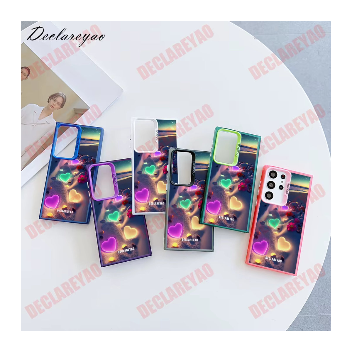 Personalisierbare DIY-Fotohülle für OnePlus One Plus 8T 9R Nord 2 3 Ace 2V CE 4 Lite N30 15 6 in Rosa von DECLAREYAO - Bild 3