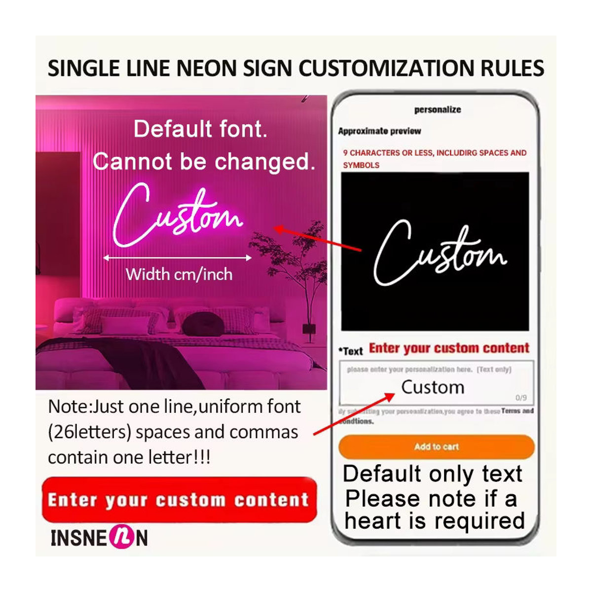 Personalisierbares LED-Neonschild als individuelles Namenslicht in Rosa für die Schlafzimmerdekoration - Bild 2