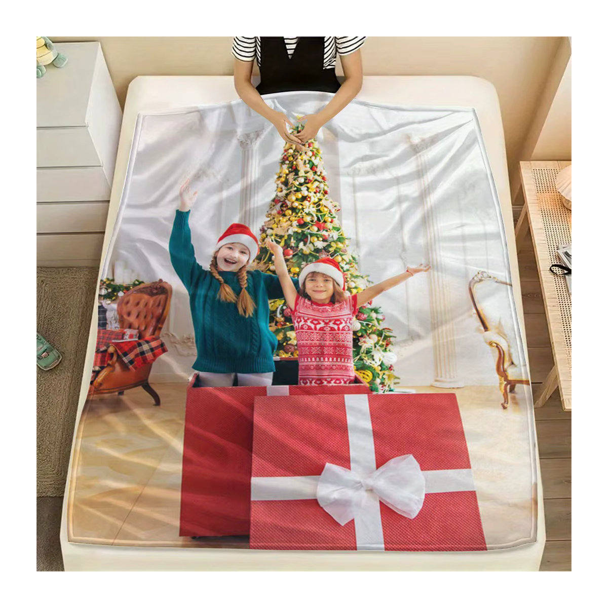 Personalisierte Flanelldecke von Sandra Rich in Mehrfarbig, individuell gestaltbare Fleece-Decke für warme Gedenkmomente - Bild 4