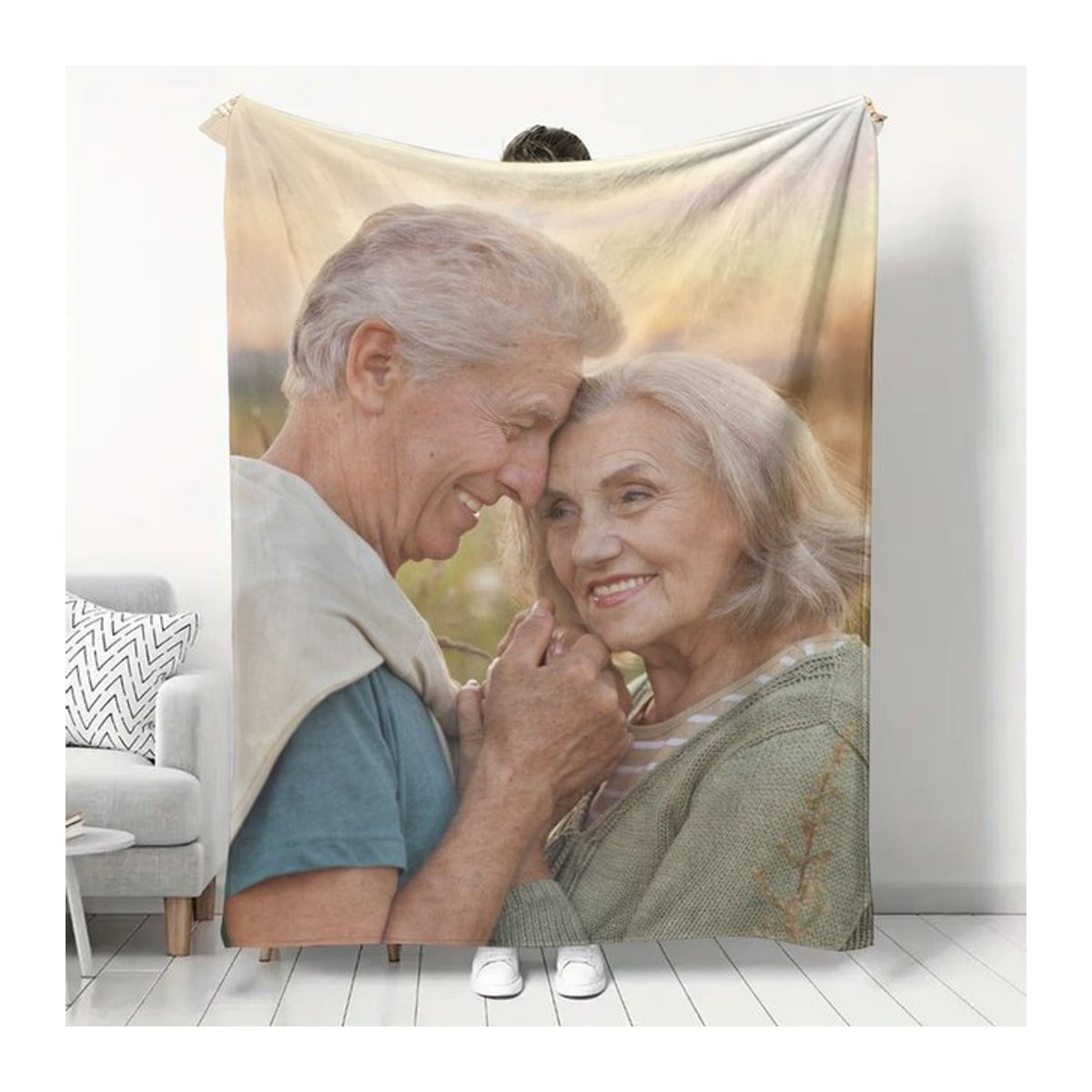 Personalisierte Fleece-Decke mit eigenem Foto, mehrfarbig, wärmend für Sofa, Bett und Outdoor - Bild 1
