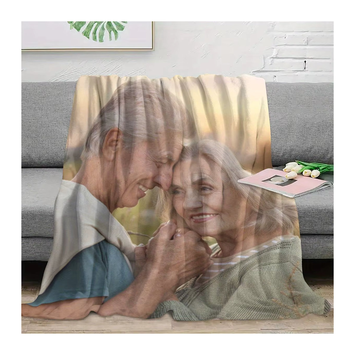 Personalisierte Fleece-Decke mit eigenem Foto, mehrfarbig, wärmend für Sofa, Bett und Outdoor - Bild 3