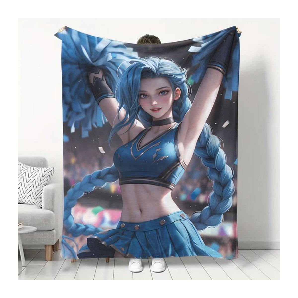 Personalisierte Fotodecke aus Fleece von Sandra Rich in Blau als wärmende Geschenkdecke für Sofa, Bett oder Reisen - Bild 1