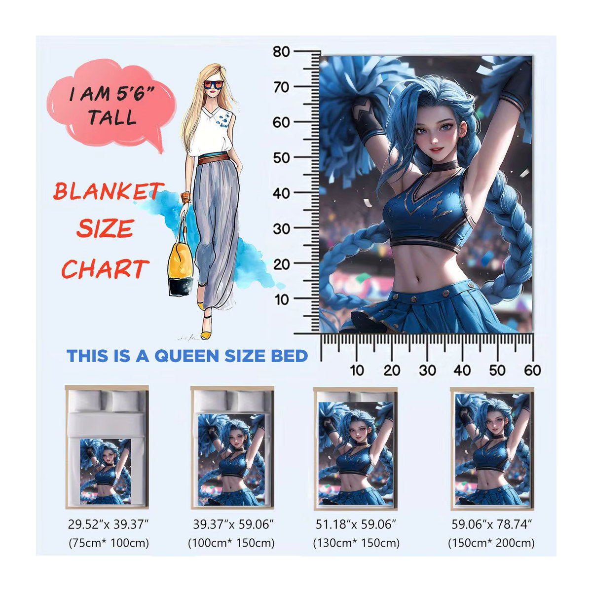 Personalisierte Fotodecke aus Fleece von Sandra Rich in Blau als wärmende Geschenkdecke für Sofa, Bett oder Reisen - Bild 3