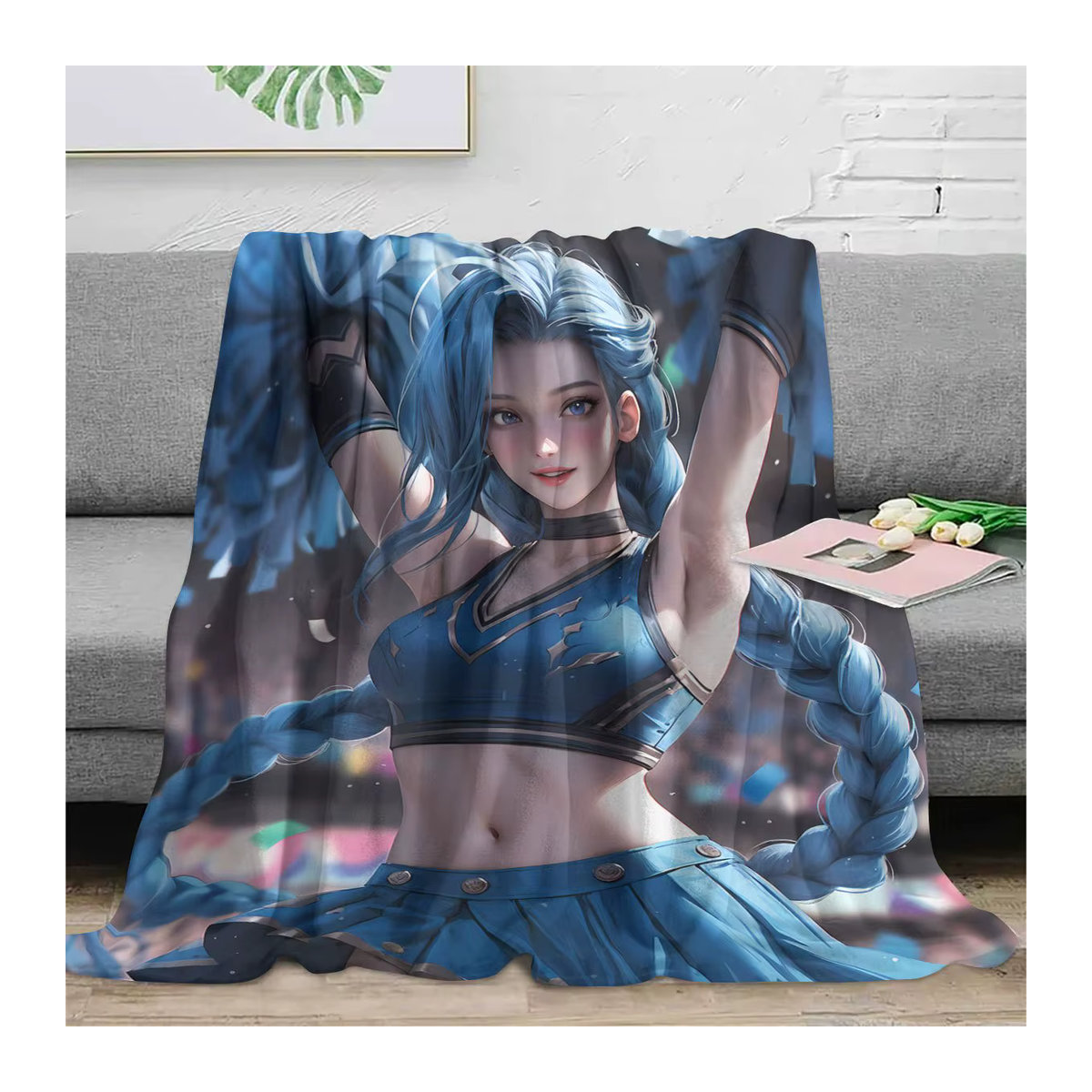 Personalisierte Fotodecke aus Fleece von Sandra Rich in Blau als wärmende Geschenkdecke für Sofa, Bett oder Reisen - Bild 5