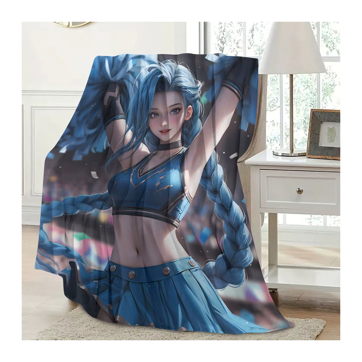 Personalisierte Fotodecke aus Fleece von Sandra Rich in Blau als wärmende Geschenkdecke für Sofa, Bett oder Reisen - Bild 6