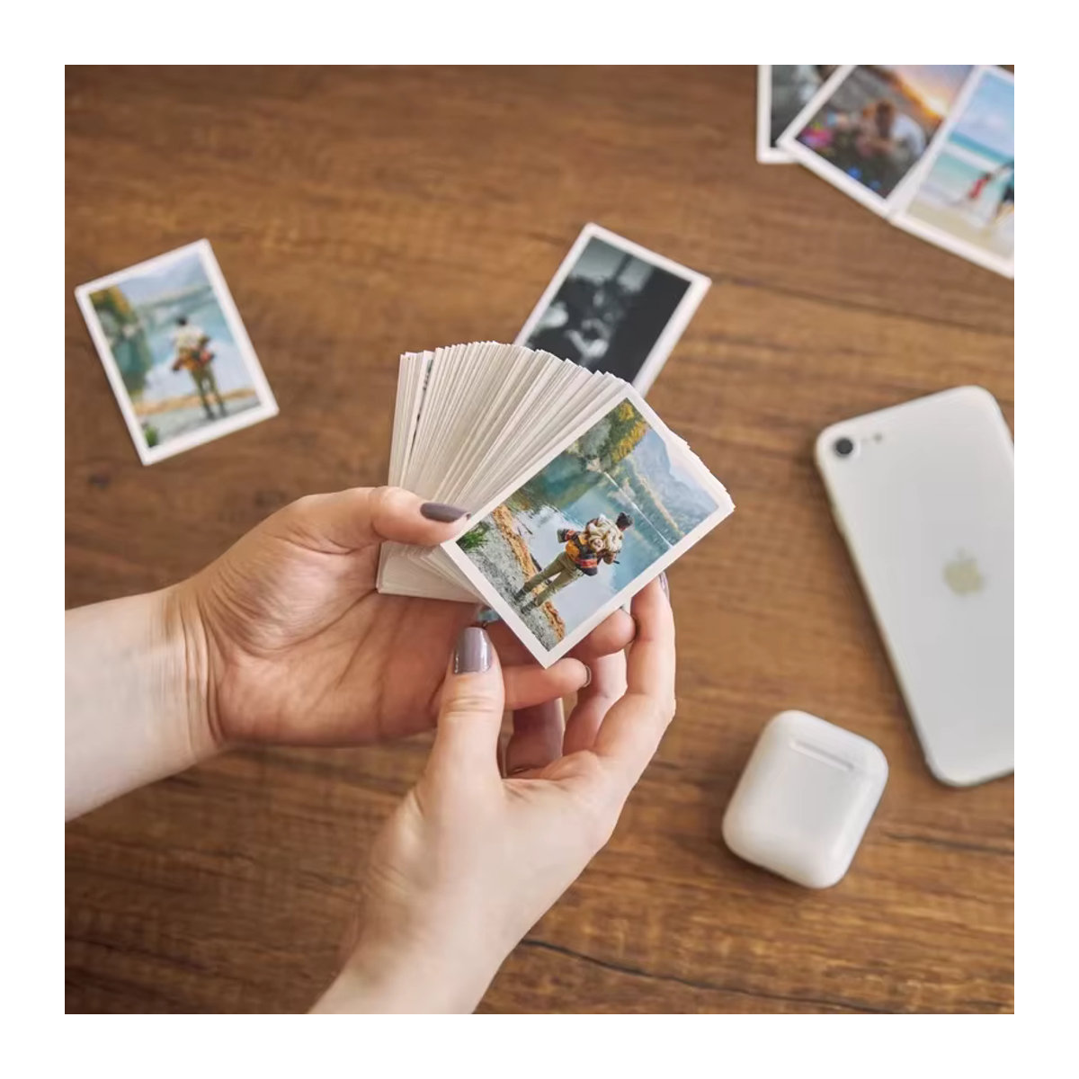 Personalisierte Fotodrucke für Paare als individuelles Geschenk zum Valentinstag oder Weihnachten, weiß, Hochformat, rechteckig, rahmenlos - Bild 2