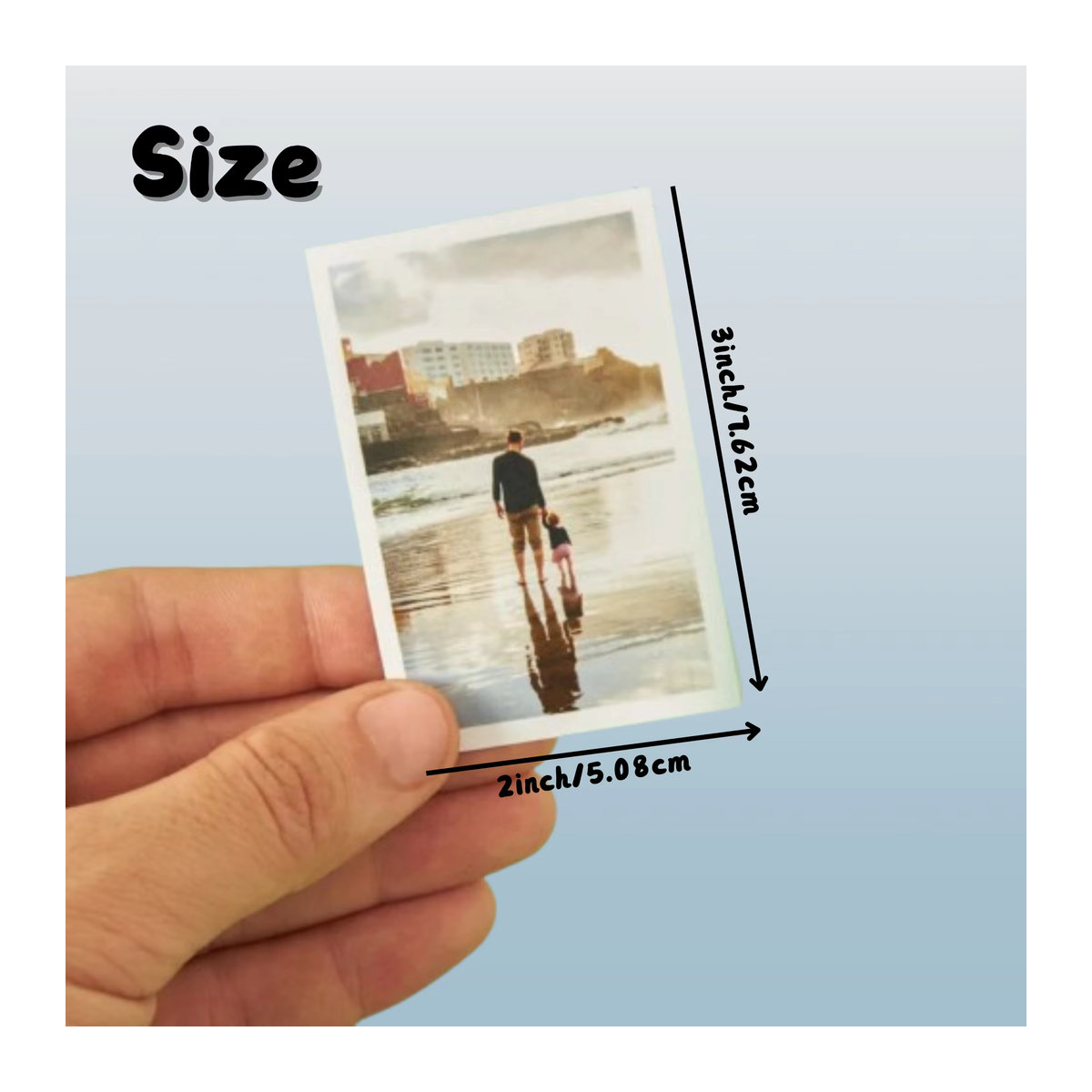 Personalisierte Fotodrucke für Paare als individuelles Geschenk zum Valentinstag oder Weihnachten, weiß, Hochformat, rechteckig, rahmenlos - Bild 5