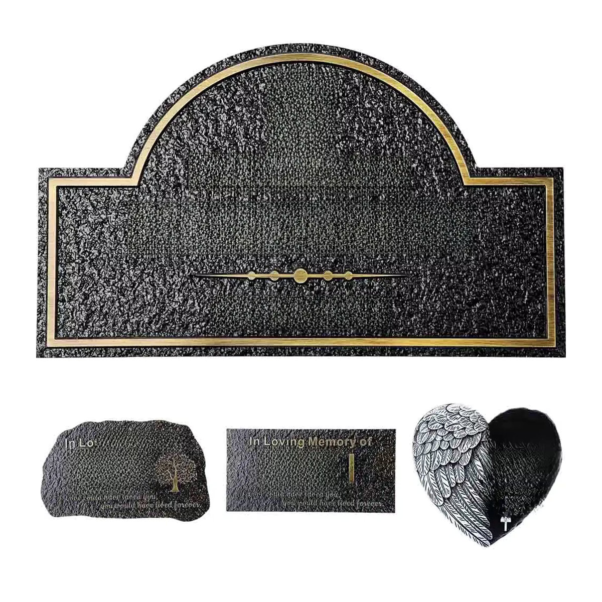 Personalisierte Gedenktafel von BILEEDA aus Metall in Schwarz, individuell gravierte Erinnerungsplakette für Menschen oder Haustiere - Bild 5